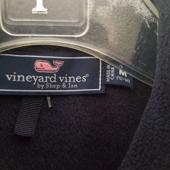 VINEYARD VINES | Vest Fleece Navy girls sz 12 14 - Picture 5 of 6